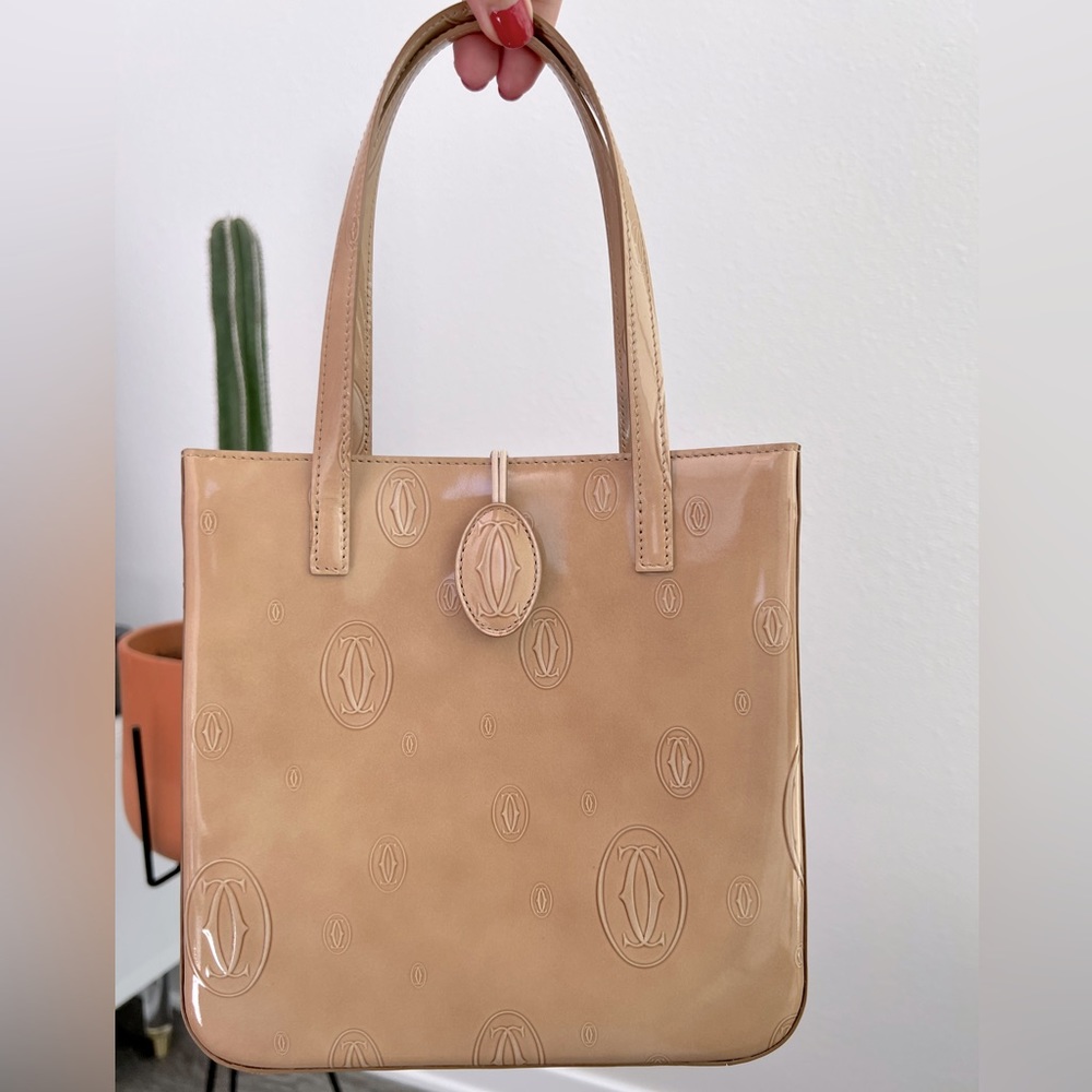 Cartier Beige nude Happy Birthday Mini Tote Bag